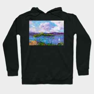 Azure Coast. Mediterranean Sea Hoodie